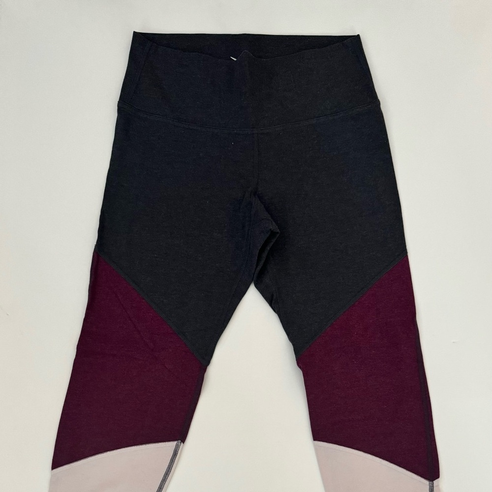 Old Navy Women's Colorblock Leggings - Black, Purple, Cream